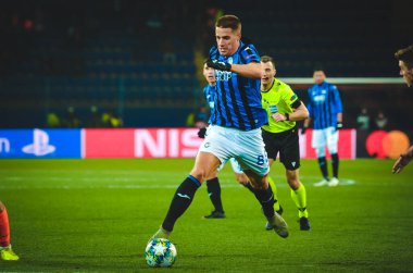 KHARKIV, UKRAINE - December 11, 2019: Mario Pasalic player during the UEFA Champions League match between Shakhtar vs Atalanta Bergamasca Calcio BC (Italy), Ukraine