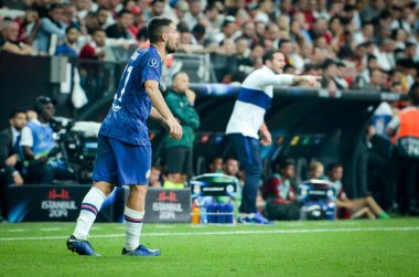 Istanbul, Turkey - August 14, 2019: Mateo Kovacic player during the UEFA Super Cup Finals match between Liverpool and Chelsea at Vodafone Park in Vodafone Arena, Turkey