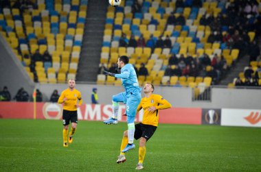Lviv, Ukrayna - 28 Kasım 2019: Alexandria (Ukrayna) ile Wolfsburg (Almanya) arasındaki Uefa Avrupa Ligi karşılaşmasında William oyuncu