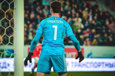 SAINT-PETERSBURG, RUSSIA - November 16, 2019: Thibaut Courtois player during UEFA EURO 2020 qualifying match between national team Russia against Belgium national team, Russia