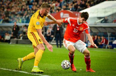 SAINT-PETERSBURG, RUSSIA - November 16, 2019:  Toby Alderweireld player during UEFA EURO 2020 qualifying match between national team Russia against Belgium national team, Russia