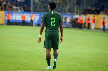 DNIPRO, UKRAINE - September 10, 2019: Ola Aina player during the friendly match between national team Ukraine against Nigeria national team, Ukraine