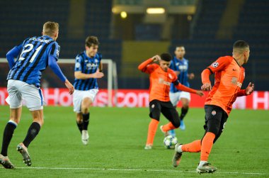 KHARKIV, UKRAINE - December 11, 2019: Timothy Castagne player during the UEFA Champions League match between Shakhtar vs Atalanta Bergamasca Calcio BC (Italy), Ukraine