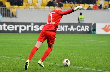 Lviv, Ukrayna - 28 Kasım 2019: Uefa Avrupa Ligi (Ukrayna) - Wolfsburg (Almanya), Ukrayna