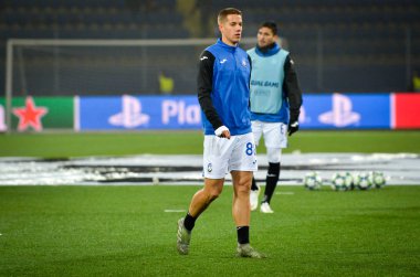 KHARKIV, UKRAINE - December 11, 2019: Mario Pasalic players during the UEFA Champions League match between Shakhtar vs Atalanta Bergamasca Calcio BC (Italy), Ukraine