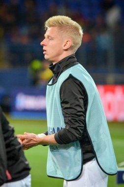 KHARKIV, UKRAINE - September 18, 2019: Oleksandr Zinchenko player during the UEFA Champions League match between Shakhtar Donetsk vs Manchester City (England), Ukraine