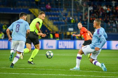 KHARKIV, UKRAINE - September 18, 2019:  Gabriel Jesus during the UEFA Champions League match between Shakhtar vs Manchester City, Ukraine