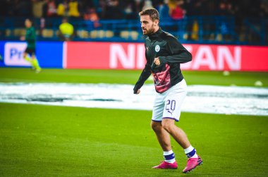 KHARKIV, UKRAINE - September 18, 2019: David Silva player during the UEFA Champions League match between Shakhtar Donetsk vs Manchester City (England), Ukraine