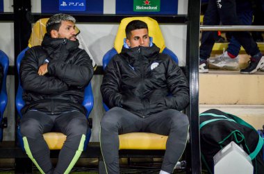 KHARKIV, UKRAINE - September 18, 2019: Football player during the UEFA Champions League match between Shakhtar Donetsk vs Manchester City (England), Ukraine