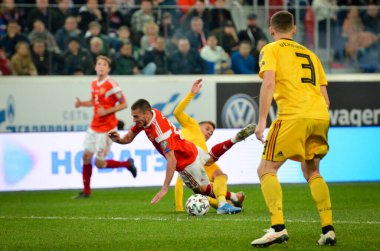 SAINT-PETERSBURG, RUSSIA - November 16, 2019: Thomas Vermaelen player during UEFA EURO 2020 qualifying match between national team Russia against Belgium national team, Russia