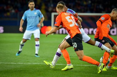 KHARKIV, UKRAINE - September 18, 2019: Raheem Sterling during the UEFA Champions League match between Shakhtar Donetsk vs Manchester City (England), Ukraine