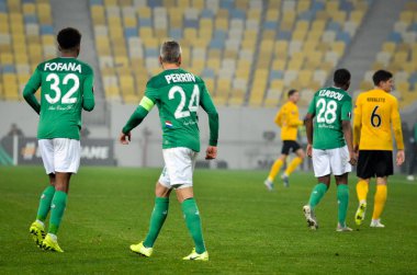 LVIV, UKRAINE - November 07, 2019: Loic Perrin player during the UEFA Europa League match between Alexandria (Ukraine) vs AS Saint Etienne (France), Ukraine