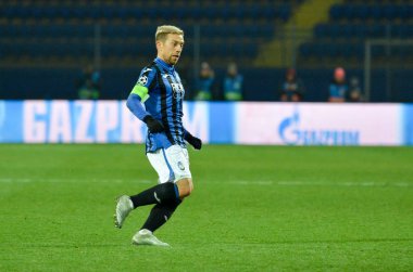 KHARKIV, UKRAINE - December 11, 2019: Papu Gomez player during the UEFA Champions League match between Shakhtar vs Atalanta Bergamasca Calcio BC (Italy), Ukraine