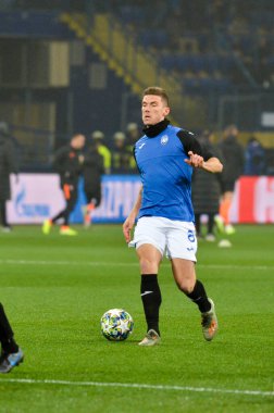KHARKIV, UKRAINE - December 11, 2019: Robin Gosens players during the UEFA Champions League match between Shakhtar vs Atalanta Bergamasca Calcio BC (Italy), Ukraine