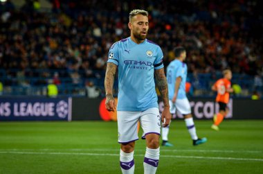 KHARKIV, UKRAINE - September 18, 2019: Nicolas Otamendi player during the UEFA Champions League match between Shakhtar Donetsk vs Manchester City (England), Ukraine