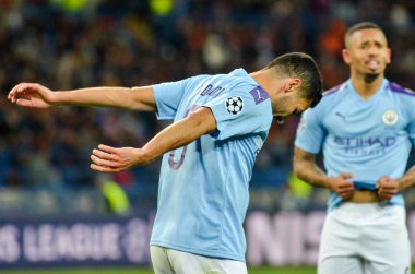 KHARKIV, UKRAINE - September 18, 2019: Rodri player during the UEFA Champions League match between Shakhtar Donetsk vs Manchester City (England), Ukraine