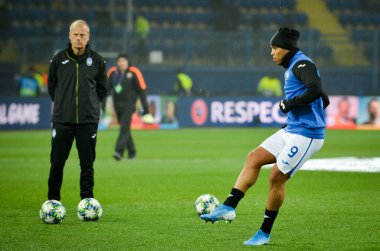 KHARKIV, UKRAINE - December 11, 2019: Luis Muriel player during the UEFA Champions League match between Shakhtar vs Atalanta Bergamasca Calcio BC (Italy), Ukraine