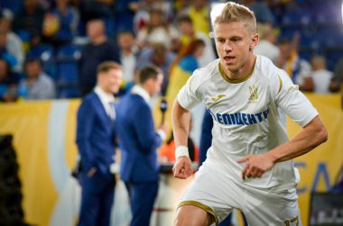DNIPRO, UKRAINE - September 10, 2019: Oleksandr Zinchenko player during the friendly match between national team Ukraine against Nigeria national team, Ukraine
