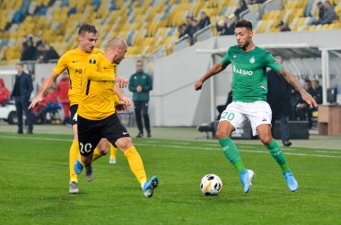 LVIV, UKRAINE - November 07, 2019: Denis Bouanga player during the UEFA Europa League match between Alexandria (Ukraine) vs AS Saint Etienne (France), Ukraine