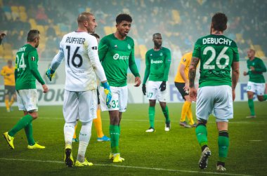 LVIV, UKRAINE - November 07, 2019: Stephane Ruffier player during the UEFA Europa League match between Alexandria (Ukraine) vs AS Saint Etienne (France), Ukraine