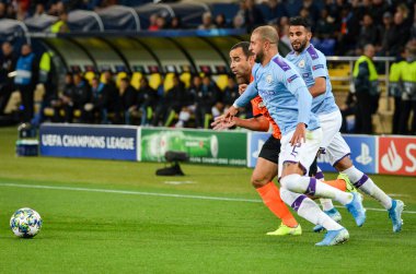 KHARKIV, UKRAINE - September 18, 2019: Kyle Walker during the UEFA Champions League match between Shakhtar Donetsk vs Manchester City (England), Ukraine