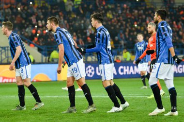 KHARKIV, UKRAINE - December 11, 2019: Atalanta  BC player during the UEFA Champions League match between Shakhtar vs Atalanta Bergamasca Calcio BC (Italy), Ukraine