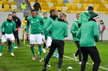 LVIV, UKRAINE - November 07, 2019:  AS Saint Etienne training session during the UEFA Europa League match between Alexandria (Ukraine) vs AS Saint Etienne (France), Ukraine