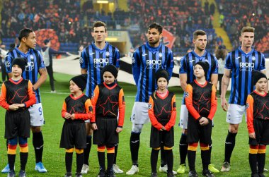 KHARKIV, UKRAINE - December 11, 2019: Atalanta BC player during the UEFA Champions League match between Shakhtar vs Atalanta Bergamasca Calcio BC (Italy), Ukraine