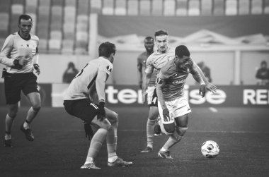 LVIV, UKRAINE - November 07, 2019: Arnaud Nordin player during the UEFA Europa League match between Alexandria (Ukraine) vs AS Saint Etienne (France), Ukraine