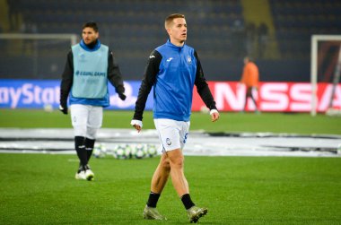 KHARKIV, UKRAINE - December 11, 2019: Mario Pasalic players during the UEFA Champions League match between Shakhtar vs Atalanta Bergamasca Calcio BC (Italy), Ukraine