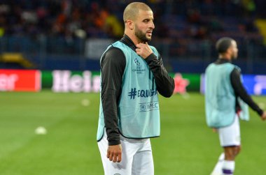 KHARKIV, UKRAINE - September 18, 2019: Kyle Walker player during the UEFA Champions League match between Shakhtar Donetsk vs Manchester City (England), Ukraine