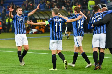 KHARKIV, UKRAINE - December 11, 2019: Football player during the UEFA Champions League match between Shakhtar vs Atalanta Bergamasca Calcio BC (Italy), Ukraine