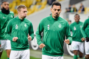 LVIV, UKRAINE - November 07, 2019: Timothee Kolodziejczak player during the UEFA Europa League match between Alexandria (Ukraine) vs AS Saint Etienne (France), Ukraine