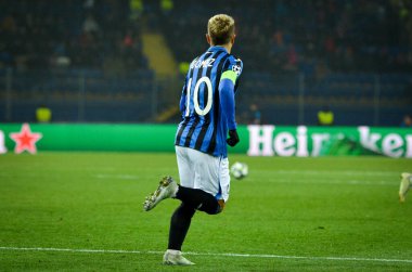KHARKIV, UKRAINE - December 11, 2019: Papu Gomez player during the UEFA Champions League match between Shakhtar vs Atalanta Bergamasca Calcio BC (Italy), Ukraine