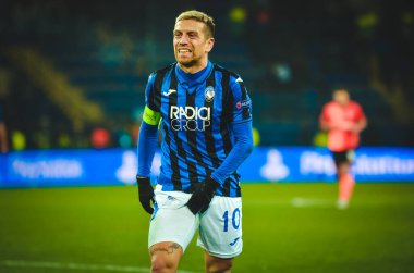 KHARKIV, UKRAINE - December 11, 2019: Papu Gomez player during the UEFA Champions League match between Shakhtar vs Atalanta Bergamasca Calcio BC (Italy), Ukraine