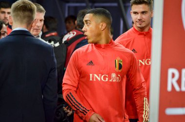 SAINT-PETERSBURG, RUSSIA - November 16, 2019: Youri Tielemans player during UEFA EURO 2020 qualifying match between national team Russia against Belgium national team, Russia