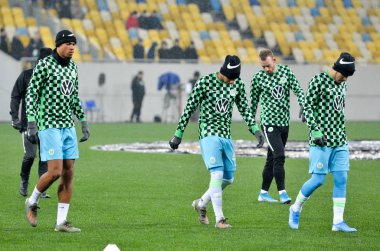 Lviv, Ukrayna - 28 Kasım 2019: Uefa Avrupa Ligi karşılaşmasında Woldria - Wolfsburg (Almanya), Ukrayna