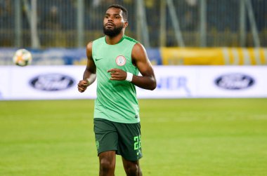 DNIPRO, UKRAINE - September 10, 2019: Bryan Idowu player during the friendly match between national team Ukraine against Nigeria national team, Ukraine