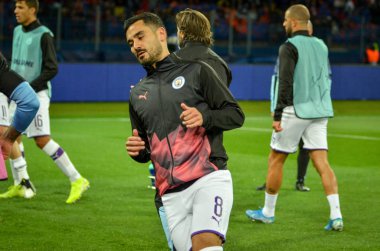 KHARKIV, UKRAINE - September 18, 2019: Ilkay Gundogan player during the UEFA Champions League match between Shakhtar Donetsk vs Manchester City (England), Ukraine