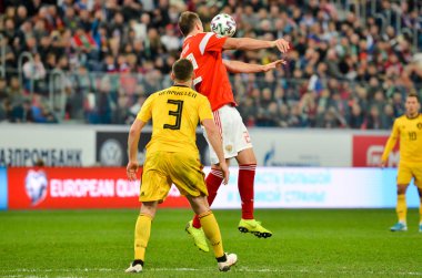 SAINT-PETERSBURG, RUSSIA - November 16, 2019: Thomas Vermaelen player during UEFA EURO 2020 qualifying match between national team Russia against Belgium national team, Russia