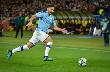 KHARKIV, UKRAINE - September 18, 2019: Ilkay Gundogan during the UEFA Champions League match between Shakhtar Donetsk vs Manchester City (England), Ukraine