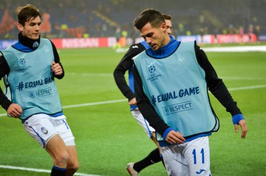 KHARKIV, UKRAINE - December 11, 2019:  Remo Freuler players during the UEFA Champions League match between Shakhtar vs Atalanta Bergamasca Calcio BC (Italy), Ukraine