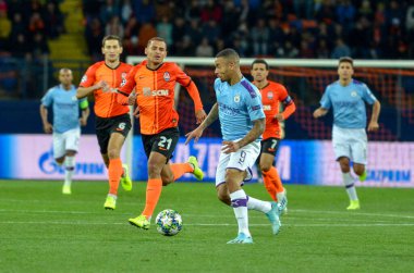 KHARKIV, UKRAINE - September 18, 2019: Gabriel Jesus during the UEFA Champions League match between Shakhtar Donetsk vs Manchester City (England), Ukraine