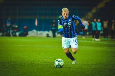KHARKIV, UKRAINE - December 11, 2019: Papu Gomez player during the UEFA Champions League match between Shakhtar vs Atalanta Bergamasca Calcio BC (Italy), Ukraine