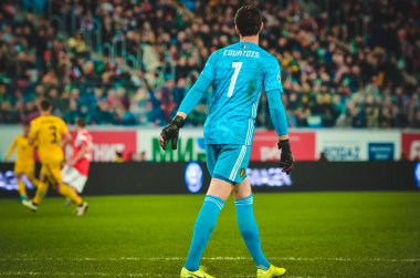 SAINT-PETERSBURG, RUSSIA - November 16, 2019: Thibaut Courtois player during UEFA EURO 2020 qualifying match between national team Russia against Belgium national team, Russia