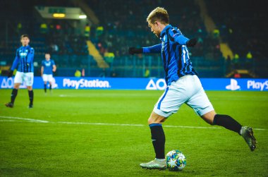 KHARKIV, UKRAINE - December 11, 2019: Papu Gomez player during the UEFA Champions League match between Shakhtar vs Atalanta Bergamasca Calcio BC (Italy), Ukraine