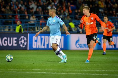 KHARKIV, UKRAINE - September 18, 2019: Gabriel Jesus player during the UEFA Champions League match between Shakhtar Donetsk vs Manchester City (England), Ukraine