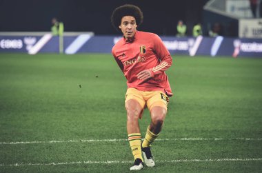 SAINT-PETERSBURG, RUSSIA - November 16, 2019: Axel Witsel Belgium national football team training session during UEFA EURO 2020 qualifying match between Russia against Belgium, Russia