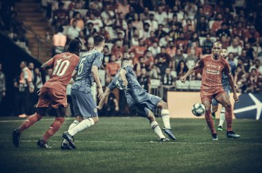 Istanbul, Turkey - August 14, 2019: Mateo Kovacic during the UEFA Super Cup Finals match between Liverpool and Chelsea at Vodafone Park in Vodafone Arena, Turkey