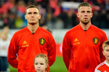 SAINT-PETERSBURG, RUSSIA - November 16, 2019: Thomas Vermaelen player during UEFA EURO 2020 qualifying match between national team Russia against Belgium national team, Russia